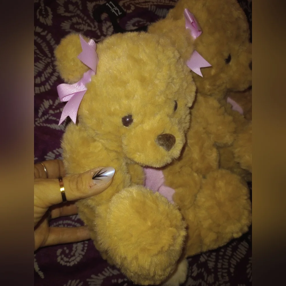 Slippers- Kids Adorable Brown Teddy Bear